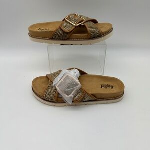 NEW Hey Girl By Corkys Booked Slides Tan US Size 10
